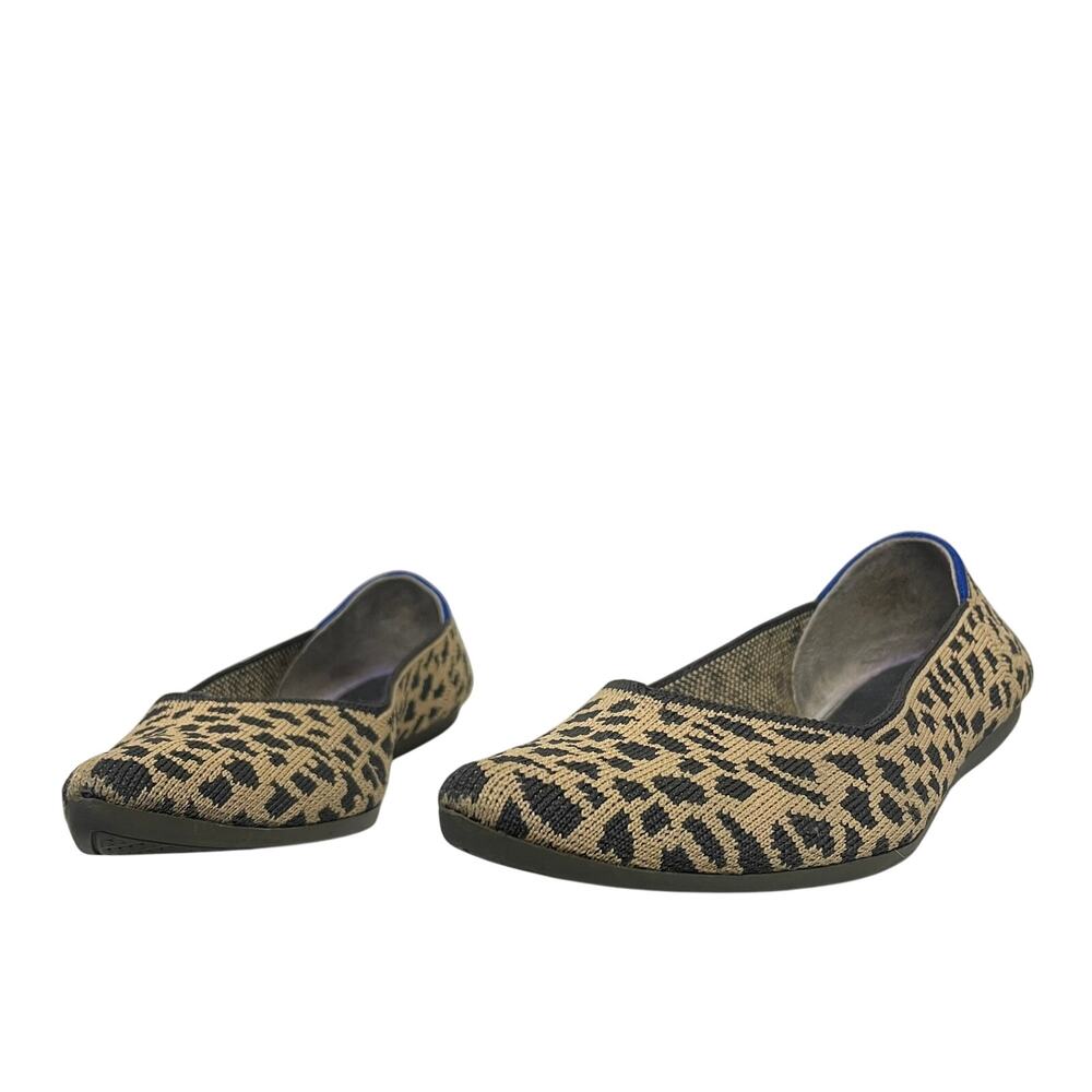 Rothy's Women's Size 8 The Point Ballet Flats Leopard Print Pointed Toe Comfort